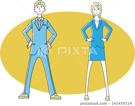 Businessmen and businesswomen striking a pose Businessmen and businesswomen striking a pose 141459724