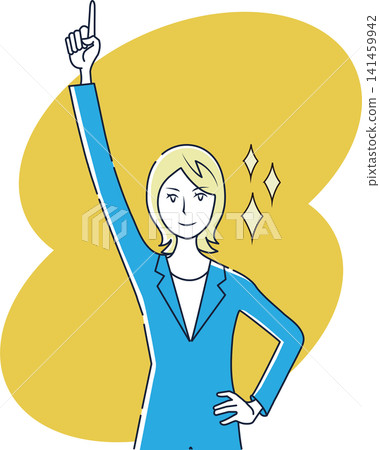採取姿勢的女商人 採取姿勢的女商人 141459942