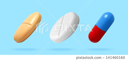 3d medical pills and capsule. 3d medical pills and capsule. 141460160