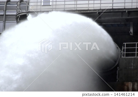 Hiroshima, Nukui Dam, Dam Discharge, Water Release Hiroshima, Nukui Dam, Dam Discharge, Water Release 141461214