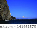 View of Mt. Fuji and the cliffs of Mt. Kokuzo jutting out into the sea from Hamatome Beach - January, Yaizu 56: View of Mt. Fuji, Mt. Kokuzo, and Hamatome Beach 141461575