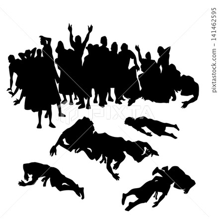 Vector drawing. The defeat of the people of Israel Vector drawing. The defeat of the people of Israel 141462595