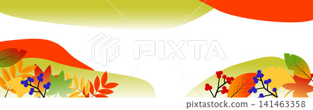 [Autumn] Banner illustration material inspired by autumn foliage 141463358