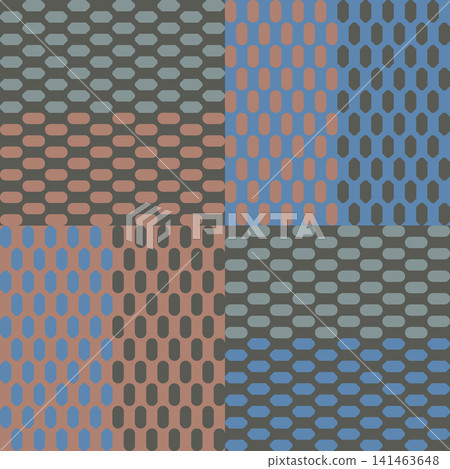 Retro checkerboard mosaic seamless pattern with modern geometric textile print vector illustration Retro checkerboard mosaic seamless pattern with modern geometric textile print vector illustration 141463648