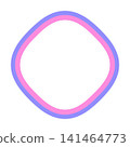 Rounded Circle Frame Vector Illustration Decorative Organic Border Abstract Shape Logo Badge Template 141464773