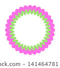 Scalloped Ring Frame Vector Illustration Decorative Circular Border Modern Badge Design Element 141464781