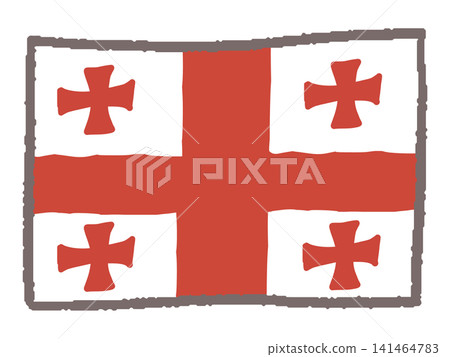 Hand-drawn Georgian flag Hand-drawn Georgian flag 141464783