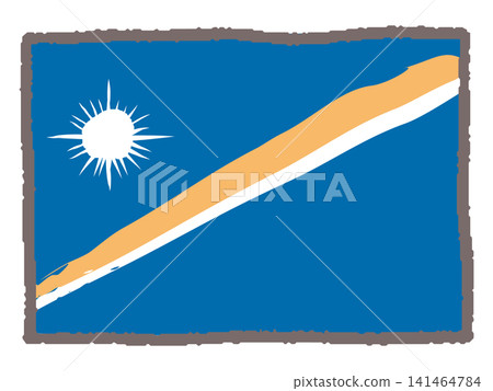 Hand-drawn Marshall Islands flag Hand-drawn Marshall Islands flag 141464784