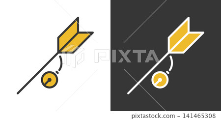 簡單的箭頭向量圖標 簡單的箭頭向量圖標 141465308