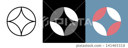 Simple vector icon with a Shippo pattern Simple vector icon with a Shippo pattern 141465318