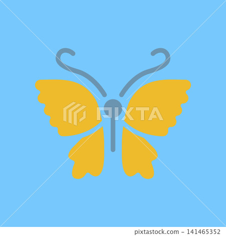 Simple butterfly vector icon Simple butterfly vector icon 141465352