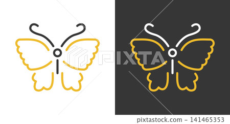 Simple butterfly vector icon Simple butterfly vector icon 141465353