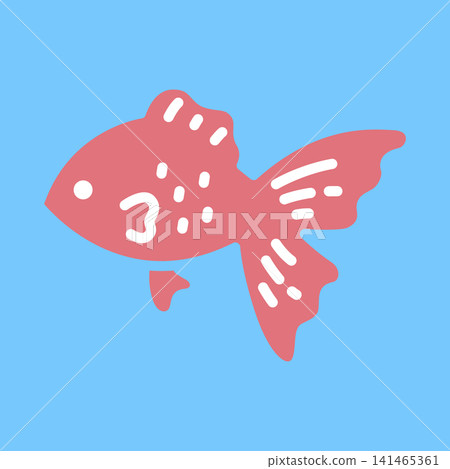 Simple goldfish vector icon Simple goldfish vector icon 141465361