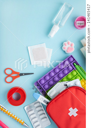 First aid medical kit essentials with pop it fidget toy First aid medical kit essentials with pop it fidget toy 141465417