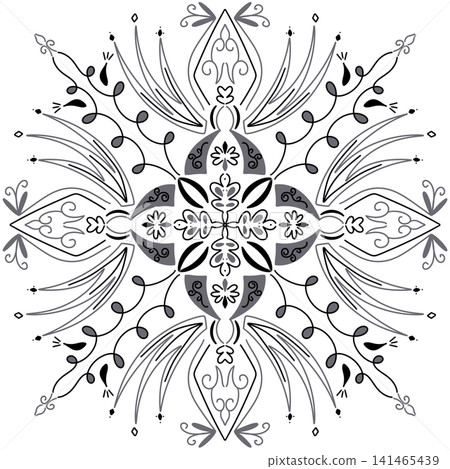 gray mandala decorative gray mandala decorative 141465439