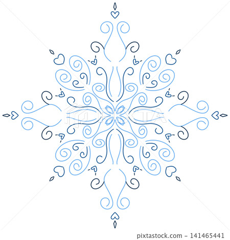 blue mandala decorative blue mandala decorative 141465441