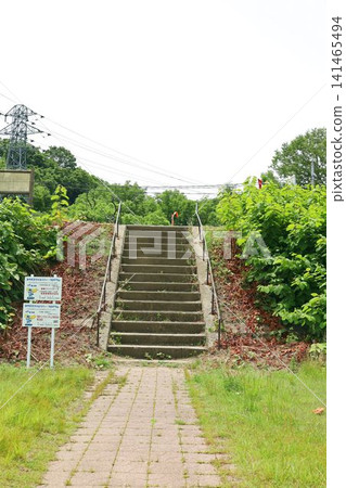 Old stone steps along the Hirose River, around Ushikoshi Bridge Old stone steps along the Hirose River, around Ushikoshi Bridge 141465494