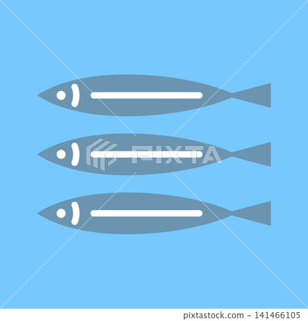 簡單的秋刀魚向量圖標 簡單的秋刀魚向量圖標 141466105