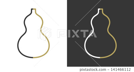 葫蘆的簡單向量圖標 葫蘆的簡單向量圖標 141466112