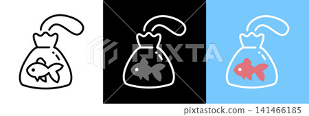 一個簡單的撈金魚遊戲向量圖標 一個簡單的撈金魚遊戲向量圖標 141466185