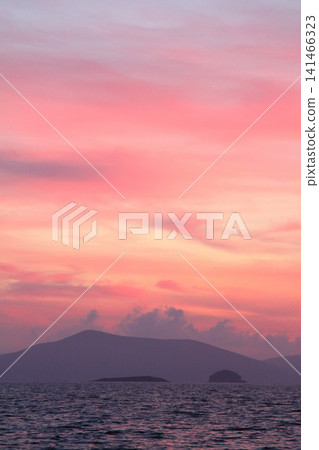 Seaside town of Turgutreis and spectacular sunsets Seaside town of Turgutreis and spectacular sunsets 141466323