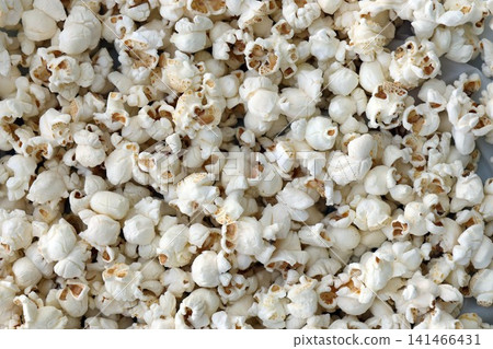 Fresh salted popcorn as a texture background. Texture Salted Sweet Corn 141466431