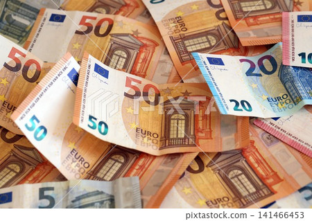 Euro money background Banknotes Design. Euro cash payment and wages. Cash background banner Euro money background Banknotes Design. Euro cash payment and wages. Cash background banner 141466453
