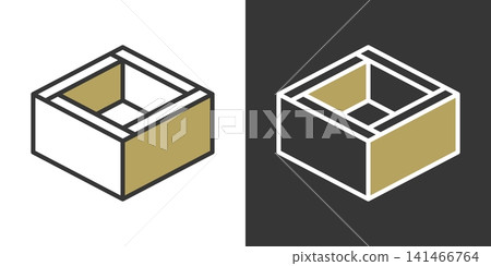 Simple vector icon of a measuring cup (masu). Simple vector icon of a measuring cup (masu). 141466764