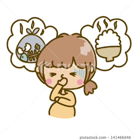 孕婦因嗅覺引起的晨吐而感到噁心。 孕婦因嗅覺引起的晨吐而感到噁心。 141466846