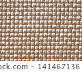 Rattan texture vector with hand drawn woven wicker pattern and boho natural fiber background 141467136