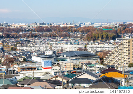 [Hino City, Tokyo] Scenery of a suburban residential area 141467220