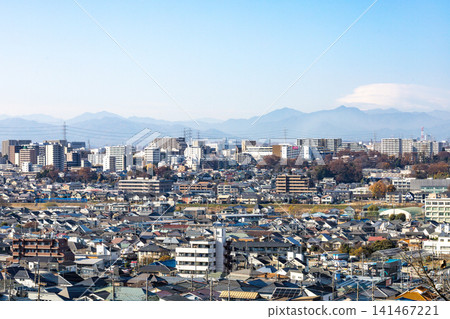 [Hino City, Tokyo] Scenery of a suburban residential area 141467221