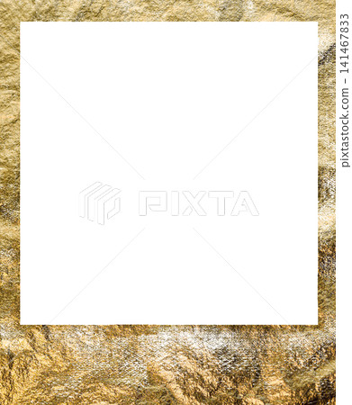 Textured golden stone surface with a transparent copy space polaroid background 141467833
