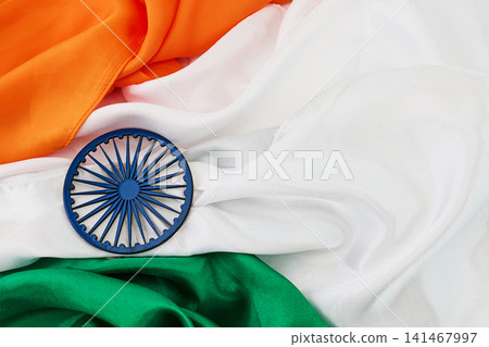 India flag with ashoka chakra symbol India flag with ashoka chakra symbol 141467997