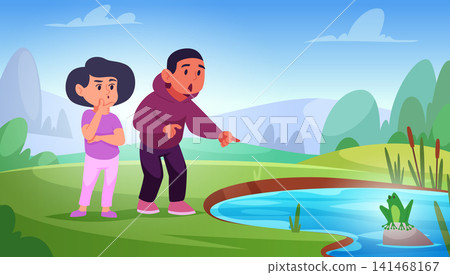 Thinking children. Vector background composition includes curious kids with question marks and wondering expressions as exact elements Thinking children. Vector background composition includes curious kids with question marks and wondering expressions as exact elements 141468167