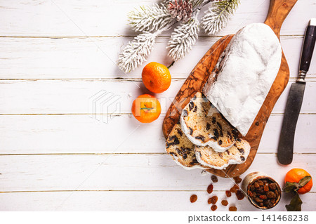 Traditional Christmas Stollen. Traditional Christmas Stollen. 141468238