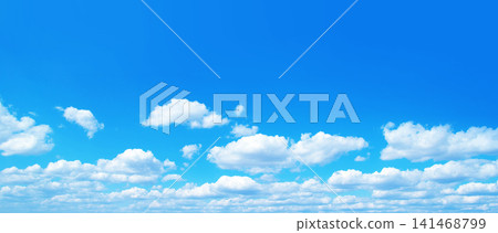 Blue Sky background with tiny clouds 141468799