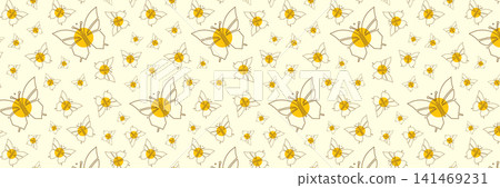 minimalist butterfly pattern seamless background vector illustration. minimalist butterfly pattern seamless background vector illustration. 141469231