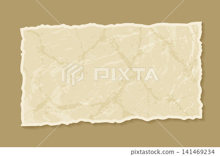 torn textured vintage paper sheet vector illustration. torn textured vintage paper sheet vector illustration. 141469234