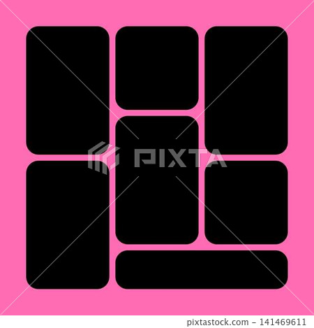 Minimal Geometric Bauhaus Bento Grid Pattern. Abstract Vector Layouts For Posters, Flyers, Catalogs, Social Media, And Modern Editorial Design Minimal Geometric Bauhaus Bento Grid Pattern. Abstract Vector Layouts For Posters, Flyers, Catalogs, Social Media, And Modern Editorial Design 141469611