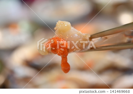 Traditional Korean Soy Sauce Marinated Raw Crab Traditional Korean Soy Sauce Marinated Raw Crab 141469668