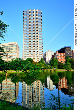 Ueno Park, Shinobazu Pond: Boating Pond and High-Rise Apartment Buildings Ueno Park, Shinobazu Pond: Boating Pond and High-Rise Apartment Buildings 141470767