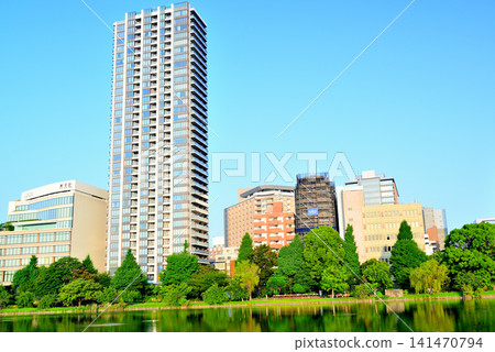 Ueno Park, Shinobazu Pond: Boating Pond and High-Rise Apartment Buildings Ueno Park, Shinobazu Pond: Boating Pond and High-Rise Apartment Buildings 141470794
