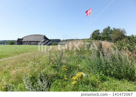 Viking house in Fyrkat, Hobro, Denmark Viking house in Fyrkat, Hobro, Denmark 141472067