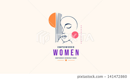 Creative Womens History Month Abstract Face Design Creative Womens History Month Abstract Face Design 141472860