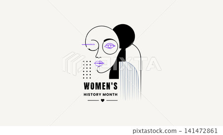 Creative Womens History Month Abstract Woman Illustration Creative Womens History Month Abstract Woman Illustration 141472861