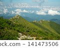 Cloud-filled mountain range as seen from Mt. Kinpu in summer 141473506