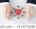 Businessmen who protect privacy policies, personal information, and customer data. 141473696