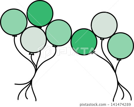 Green balloons Green balloons 141474289