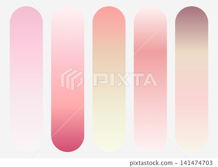 Vector colorful pastel gradient palette set isolated on white background Vector colorful pastel gradient palette set isolated on white background 141474703
